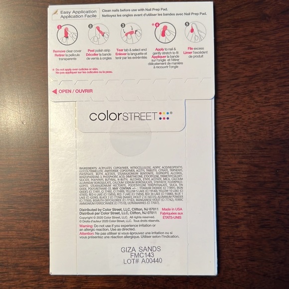 New and sealed Color Street Giza Sands FMC 143  - Picture 2 of 2